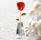 Crystal Red Rose Flower for Valentines Gifts