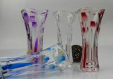 Crystal Flower Colorful Glass Vase for Decoration