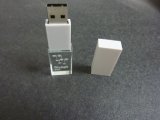 Crystal USB Flash Disk with Engraving Customized Logo (OM-C108)