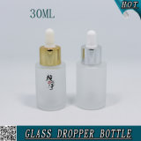 1 Oz Empty Cosmetic Frosted Dropper Bottle 30ml Glass