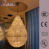 Water Drop Shape Hotel Luxury K9 Crystal Pendant Lamp
