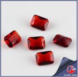 Garnet Red Rectangle Shape Cubic Zirconia Synthetic Gemstone