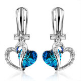 Wholesale Heart Design Crystal Rhinestone Fashion Women Earring