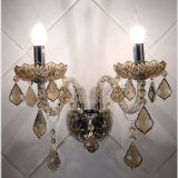 Fashion Cognac Crystal Sconces Wall Lamp for Living Room (W8330-2)
