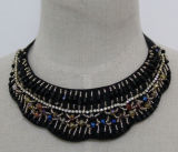Fashion Jewelry Beaded Crystal Chunky Custume Choker Collar Necklace (JE0051-2)