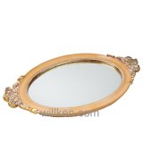 2017 Ornate Resin Oval Mirror Tray Decoration