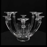 Eight Branch Crystal Glass Candleholder for Wedding Events