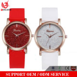 Vs-388 Hot Vogue Women Stone Crystal Dial Face Ladies Silicone Band Wrist Clock Rubber Watches