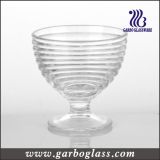 Round Shape Glass Engraved Ice Cream Cup (GB1013XF)