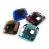 Glass Square Flat Back Beads and Crystal Gemstone for Jewelry Accessories
