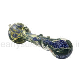 Sparkle Spiral Hand Glass Spoon Glass Pipe (ES-HP-399)