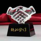 Hand Made Customized Crystal Thumb Shaking Trophy for Business Gift (KS04121)