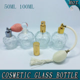 50ml 100ml Crown Shape Clear Cosmetic Glass Perfume Bottle