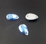 Teardrop Crystals Aquamarine Color Sew on Stones for Wedding Clothing
