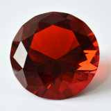 Red Crystal Glass Diamond for Paperweight Wedding Decoration