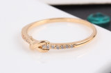 Gold Color Cross Infinity Crystal Ring