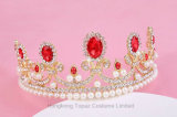 2018 Customized Crystal Crown Wedding Glass Stonne Rhinestone Christmas Gift Tiaras Bridal Crown (CR-09)
