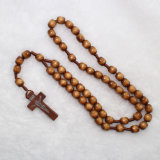 Free Samples and Free Shipping, Wooden Knoted Beads Rosary, (IO-cr071)