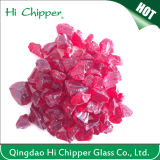 Crushed Red Glass Chips