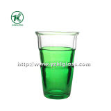 Green Double Wall Glass Bottle (8.5*6*13.5cm 345ml)