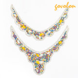 New Design Neckline Beaded with Colorful Stones