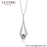 43998 Xuping Hot Sale Fashion White Gold Crystals From Swarovski Long Gold Chains Necklace