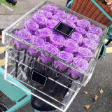 High Transparent Wedding Acrylic Vase Rose Flower Box