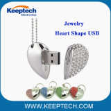 Deluxe Diamond Jewelry Heart Shape USB Flash Drive for Gift