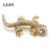 Rhinestone Crystal Gecko Animal Big Pin and Brooches for Women