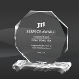 Optical Crystal Octagon Plaque Award of Best Selling Awards