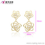Xuping Fashion 14k Gold-Plated Flower Luxury Zirconia Earring 90041