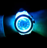 Mens Geneva Diamond Women Crystal LED Light Watch
