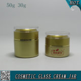 50g 30g Color Spraying Cosmetic Glass Jar Empty Face Cream Glass Jars