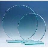Round Shape Jade Green Crystal Glass Award and Trophy