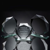 Beveled Octagon Jade Glass Award (#30395, #30396, #30397)