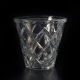 V Shaped Faceted Candle Jar with Popular Capacity