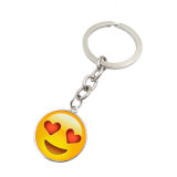 Emoji Dome Crystal Glass Keychain for Promotional Gifts