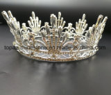 2018 Newest Customized Crystal Crown Wedding Glass Stonne Rhinestone Tiaras Bridal Crown (BC02)