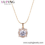 44742 Xuping Refined New Design 18K Gold Plated Double Pendant Necklace for Women Jewelry 2017