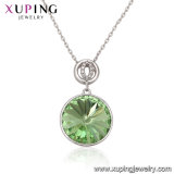 43721 Xuping Simple Shape Fashion Jewelry, Crystals From Swarovski Coin Pendant Necklace