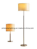 Modern Metal Table and Floor Lamp with Fabric Shade (WH-565)