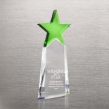 Emerald Star Pinnacle Crystal Trophy for Employee Recognition Event (#78216)