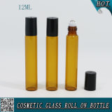 12ml Amber Glass Roll on Bottle with Metal Roller