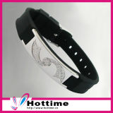 Hot Sell Good Quality Silicone Bracelet with CZ Crystal
