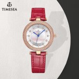 White Color Strap Woman Hand Watch, Fashionable Diamond Quartz Wrist Watch 71289