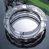 Round Crystal Ashtray for Home Decoration Fashion Business Gift Clear Crystal Cigarette Pocket Ashtray