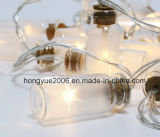 Glass Jar Romantic Warm Dream Wishing Bottle Fairy String Light Battery Operated Party Christmas Cluster Light Decoration