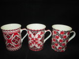 Wholesale Red Flowers Ceramic Coffee Mug