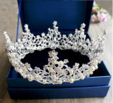 2018 Newest Customized Christmas Party Decoration Crystal Crown Wedding Glass Stonne Golden Rhinestone Tiaras Bridal Crown (BC05)