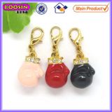 Jewelry Supplier in China Rhinestone Boxing Glove Pendant with Any Colors Available #17710